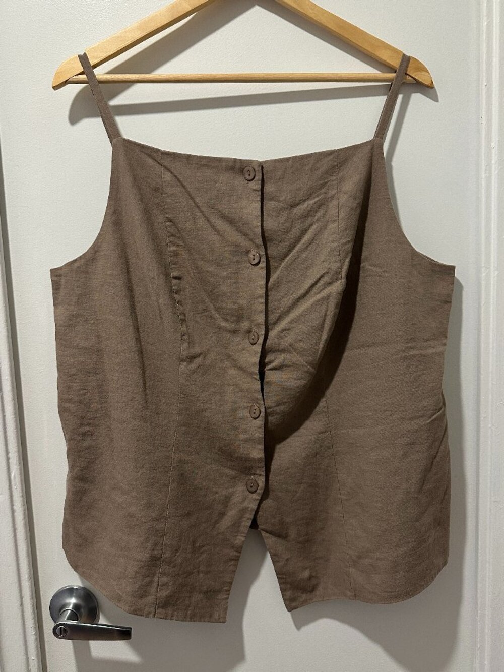Button-Up Spaghetti Strap Vest Top